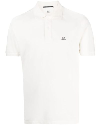 C.P. Company Poloshirt mit Logo-Stickerei - Weiß
