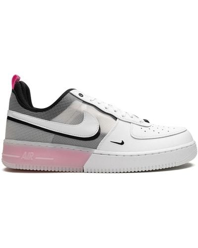 Nike Air Force 1 React "pink Spell" Sneakers - White