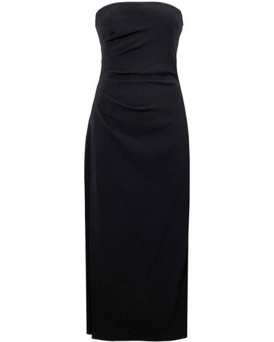 Proenza Schouler Strapless Crepe Midi Dress - Black