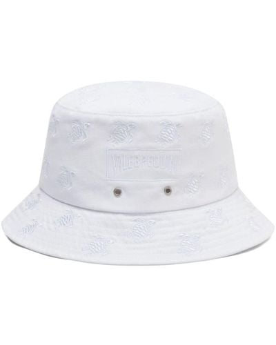 Vilebrequin Cappello bucket con ricamo - Bianco