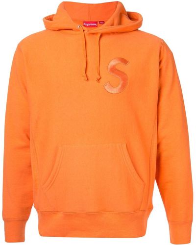 Supreme Logo Hoodie - Orange