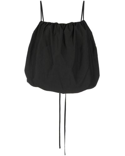 Low Classic Open-back cropped top - Nero
