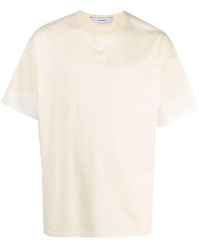 Sasquatchfabrix. T-Shirt in Colour-Block-Optik - Weiß