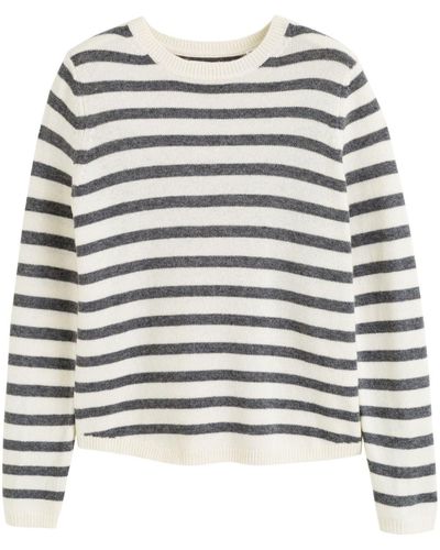 Chinti & Parker Breton Elbow-patch Sweater - Gray