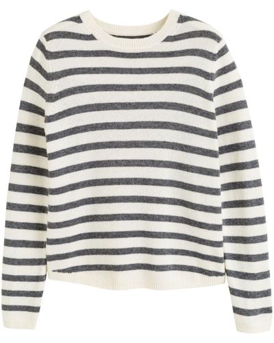 Chinti & Parker Breton Pullover mit Ellenbogen-Patches - Grau