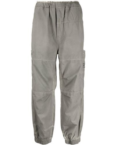 Izzue Logo-embroidered Trousers - Grey