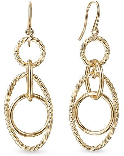 David Yurman 18kt Yellow Gold Small Chain Link Mobile Earrings - Metallic