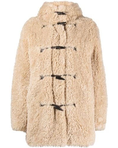 Isabel Marant Faux-fur Hooded Coat - Natural