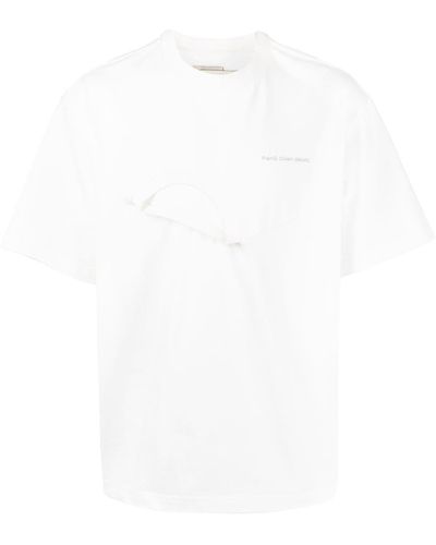 Feng Chen Wang Logo-print Patchwork T-shirt - White