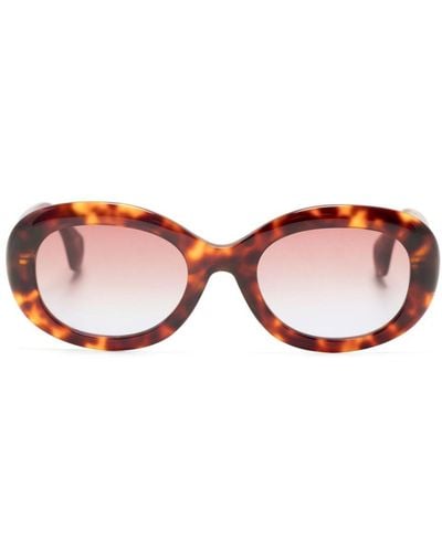 Vivienne Westwood Vivienne Tortoiseshell Oval-frame Sunglasses - Pink