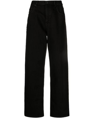 Balenciaga Straight-Leg-Jeans mit hohem Bund - Schwarz