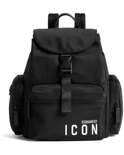 DSquared² Icon Multi-pocket Backpack - Zwart