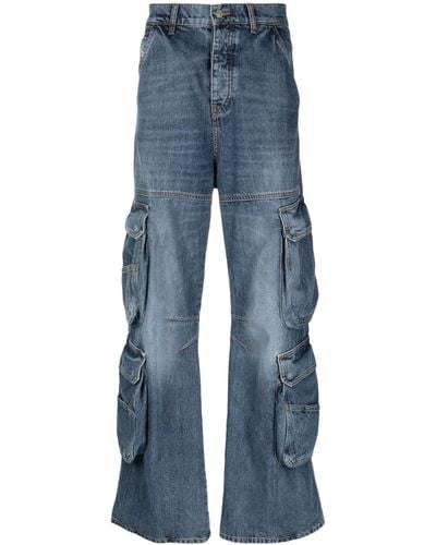 DIESEL Halbhohe Jeans - Blau