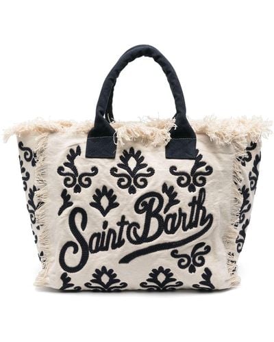 Mc2 Saint Barth Vanity Embroidered Beach Bag - Black