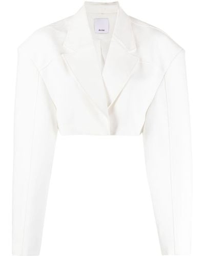 Acler Leopold Cropped Jacket - White
