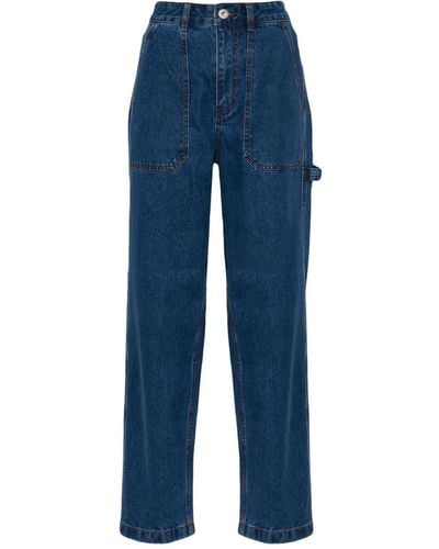 Chocoolate Straight-Leg-Jeans mit Cargotaschen - Blau