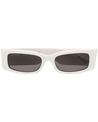 Balenciaga Rectangle-frame Tinted Sunglasses - Gray