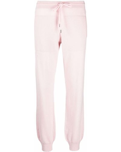 Barrie Drawstring Cashmere Trackpants - Pink