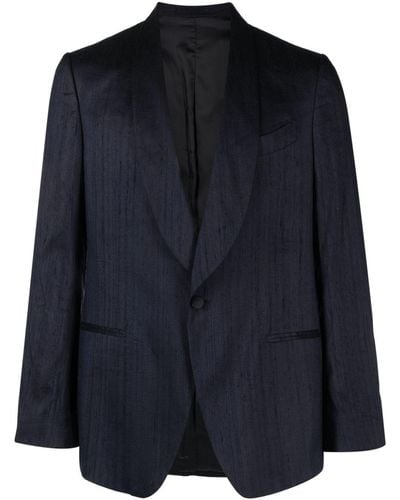 Lardini シルク シングルジャケット - ブルー