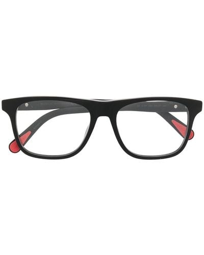 Moncler Brille mit eckigem Gestell - Schwarz