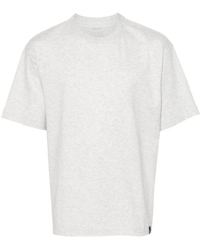 BOGGI Mélange Cotton-blend T-shirt - White