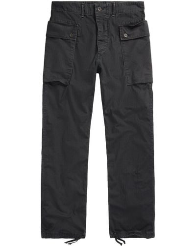 RRL Straight-leg Cotton Cargo Pants - Gray