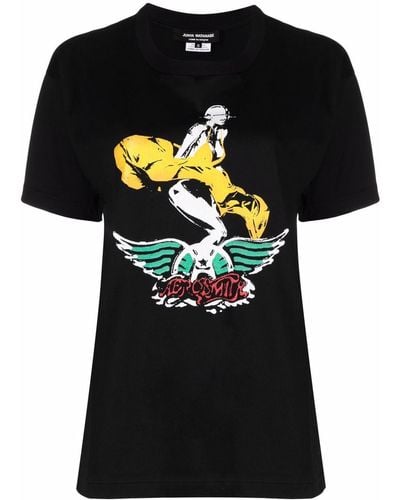Junya Watanabe Aerosmith Tシャツ - ブラック