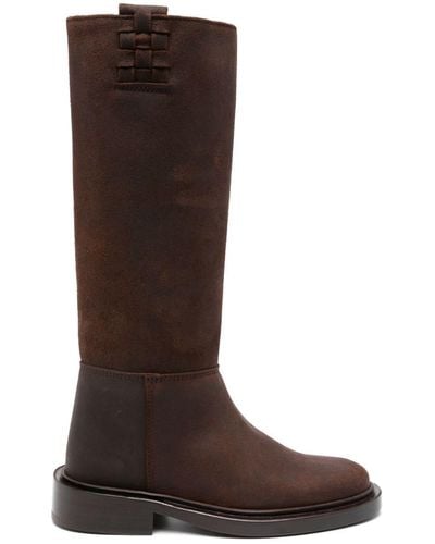 Hereu Anella 45mm Suede Boots - Brown