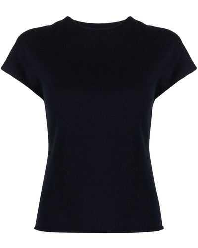 Vince Short-sleeve Wool-blend T-shirt - Black