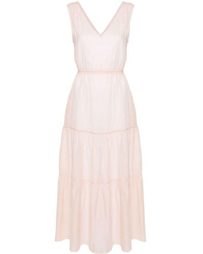 Peserico Bead-detail Cotton Dress - Pink