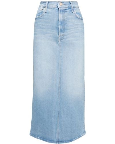 Mother Pusher High-rise Midi Skirt - Blue