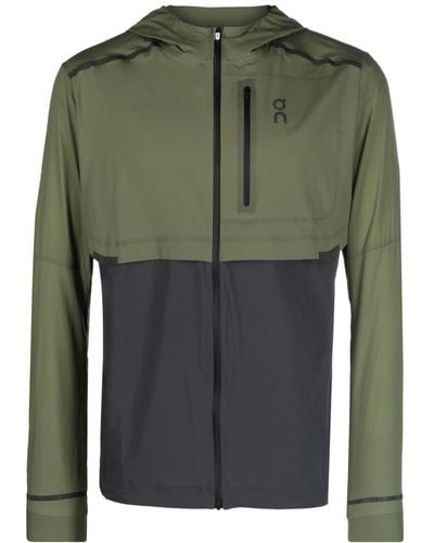 On Shoes On Weather Packable Running Jacket - Green