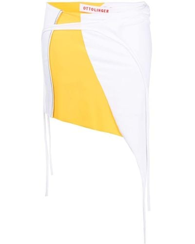 OTTOLINGER Colour-block Paneled Miniskirt - Yellow