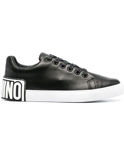 Moschino Sneakers con logo in pelle - Nero