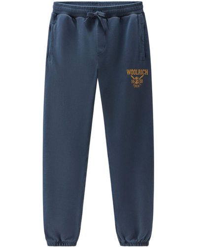 Woolrich Pantalon de jogging à logo imprimé - Bleu