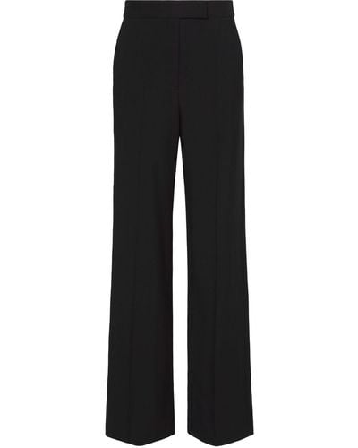 Proenza Schouler Crepe Pressed-crease Tailored Trousers - Black