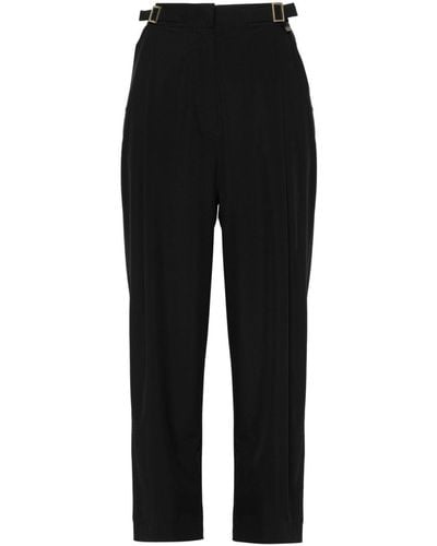 Herno Buckle-detailed Straight Trousers - Black