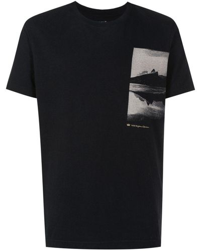 Osklen Ipanema-print Cotton T-shirt - Black