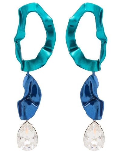 Sterling King Boucles d'oreilles pendantes Inside Out - Bleu