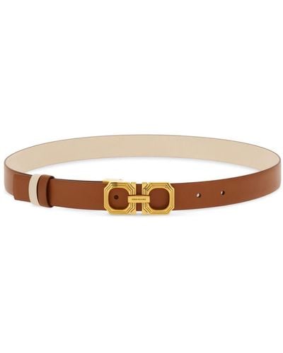 Ferragamo Gancini-buckle Leather Belt - Brown