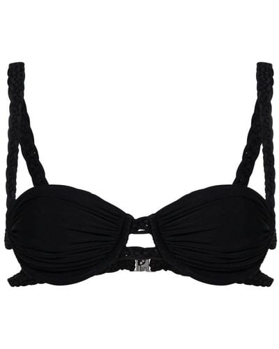 Isa Boulder Braided-straps Bikini Top - Black