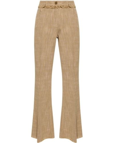 Etro Flared Cropped Trousers - Natural