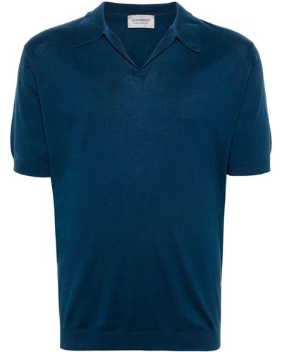 John Smedley Noah Poloshirt aus Baumwolle - Blau