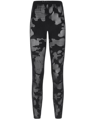 Gcds Camouflage-pattern Mesh leggings - Black