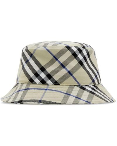 Burberry Sombrero de pescador con motivo Vintage Check - Metálico