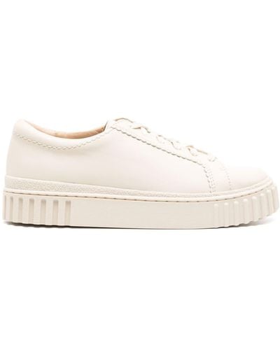 Clarks Mayhill Walk Leather Sneakers - Natural