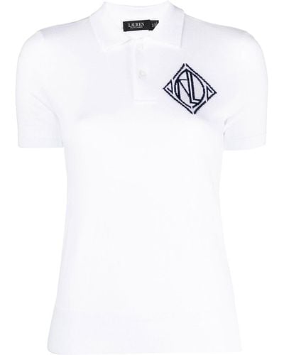 Lauren by Ralph Lauren Logo-embroidered Polo Shirt - White