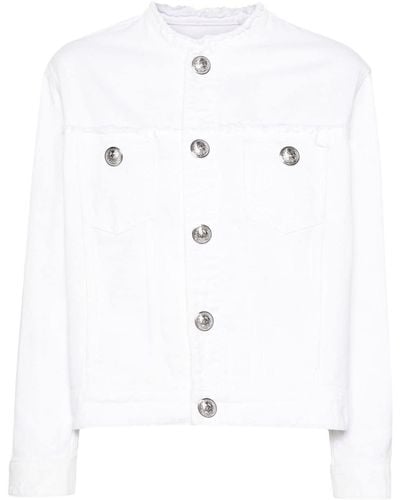 Zadig & Voltaire Kaely Frayed Denim Jacket - White