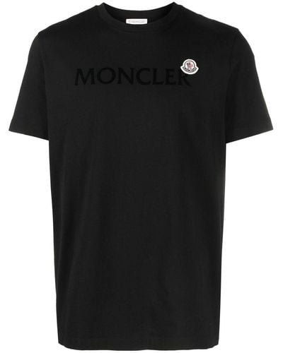 Moncler Logo-print Short-sleeve T-shirt - Black