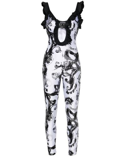 Versace Baroccoflage-print Jumpsuit - White